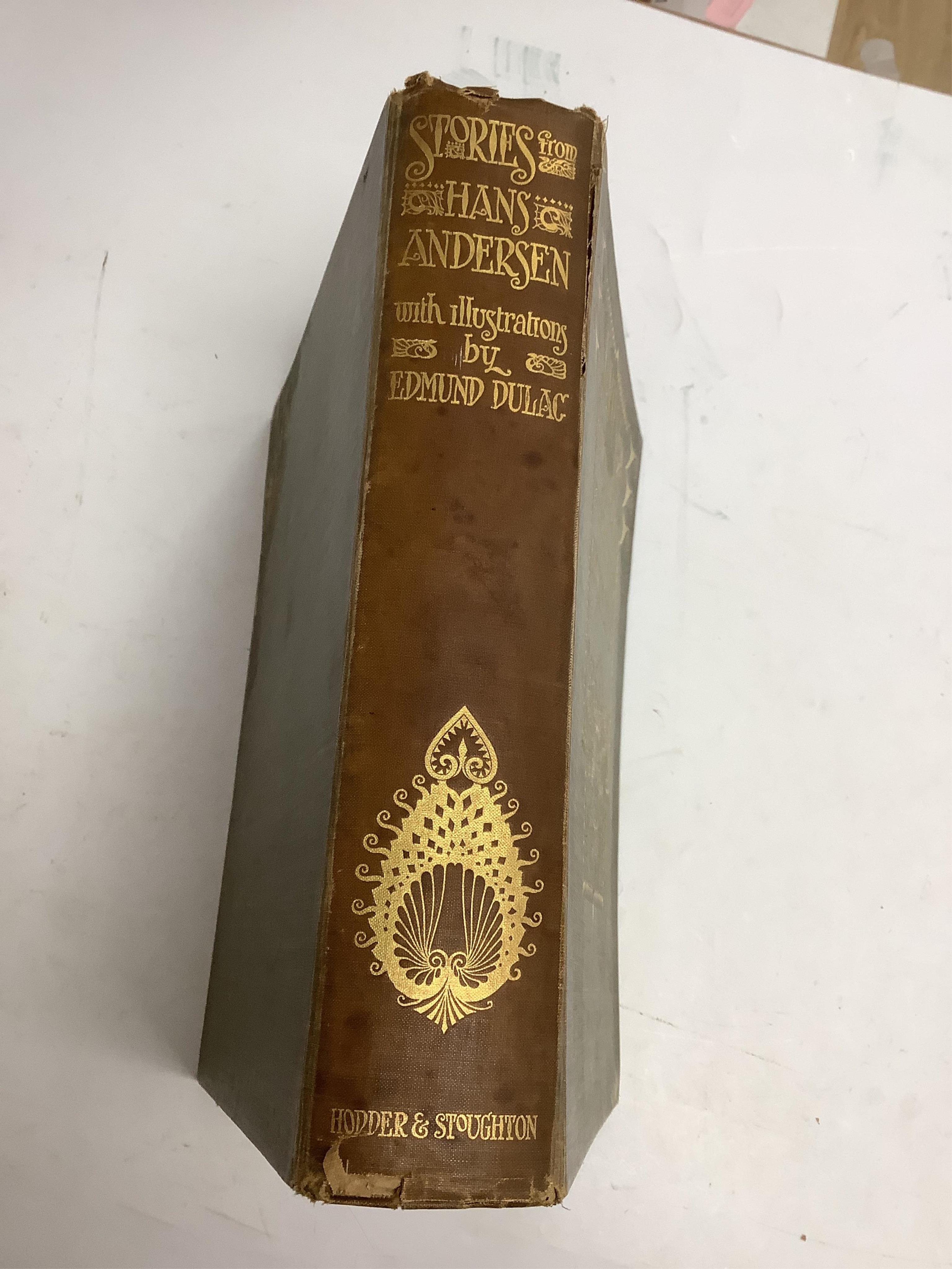 Quiller-Couch, Arthur - The Sleeping Beauty and other Fairy Tales ... decorated title, 30 coloured and mounted plates with captioned guards, text decorations (by Edmund Dulac); publisher's gilt pictorial morocco, 4to. Ho
